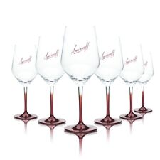6x Smirnoff Vodka Glass 0.4L Goblet Cocktail Long Drink Wine Glasses Bar Pub