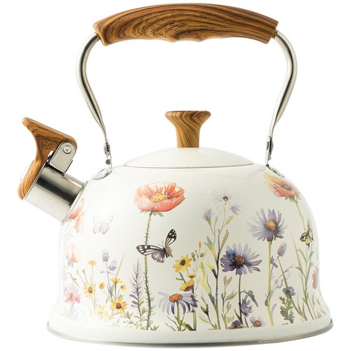 Whistling tea kettle floral - tea,