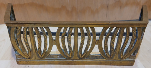 Vintage brass fire front - fire, fret