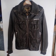 Superdry Leather Jacket SMALL