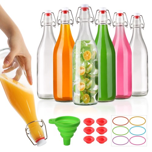Flip top bottle 32oz 6pack - bottle,
