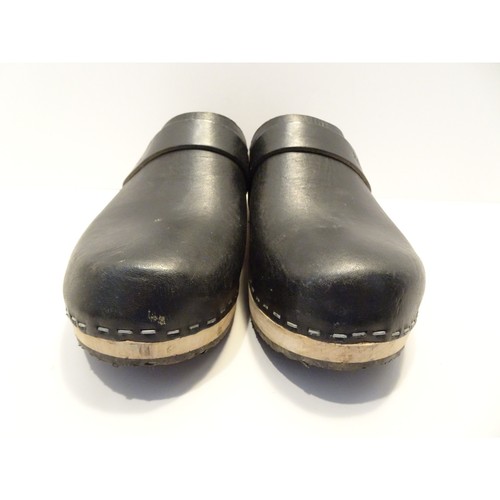 Swedish hasbeens black - swedish, leather