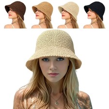 Women Wide Brim Straw Sun Hat