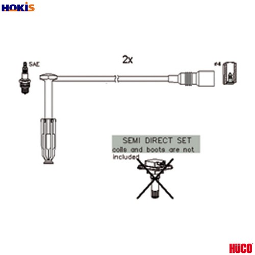 Ignition cable kit 134122 for - kit,