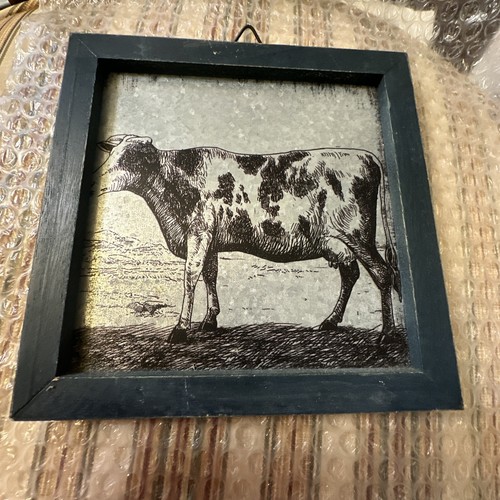 Cow galvanized image - galvanized, with