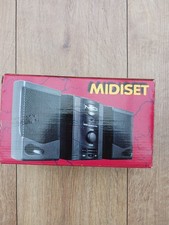 Vintage, Midiset Rare Mini Stereo Speaker System Portable Handheld Radio.