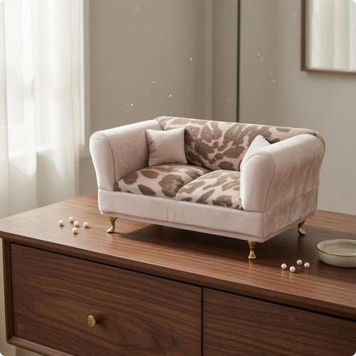 Miniature leopard print sofa - leopard-print,