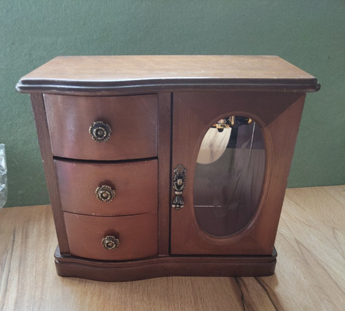 Wooden jewellery box with - jewellery,