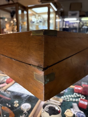 Victorian walnut writing slope - victorian,