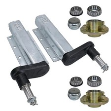 750kg Trailer Suspension Units Extended Stub Axles With 4" PCD Hubs Pair