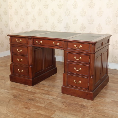 Pedestal desk mahogany - mahogany,