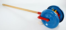 VINTAGE CHILTERN TOYS PUSH ALONG ROLLER CHIME TOY SALESMAN SAMPLE c1960