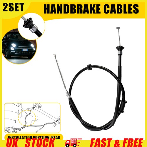 2set handbrake cable for fiat - 2set,