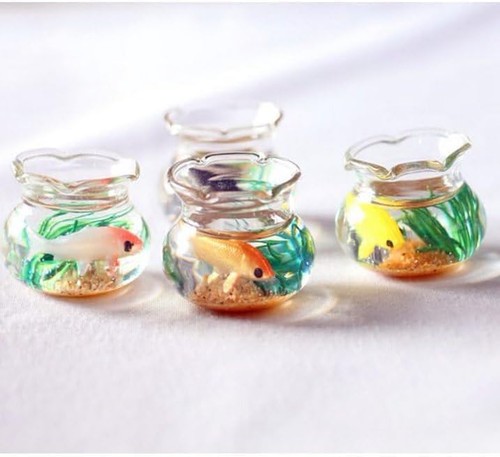 2pcs miniature fish tank - 2pcs, mini