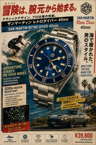 San martin sn0008d - 40mm, nh35
