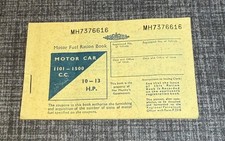 1950s Motor Fuel Ration Book