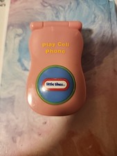 VTG Little Tikes Play Cell Flip phone Pink Makes Noise Cow Sheep Dog Tested Work