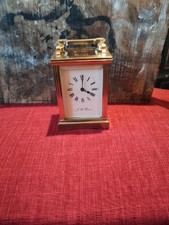 ANTIQUE J W BENSON LONDON CARRIAGE CLOCK BRASS CASE WIND UP MANTEL TIMEPIECE