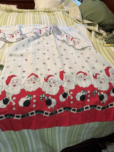 Vintage santa swag valance - santa,