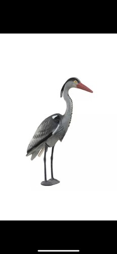Large plastic garden heron - plastic,