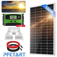 100W Watt Solar Panel Kit 12V 30A Controller Mono Power for RV Van Motorhome
