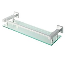 Bathroom Shelf Tempered Black