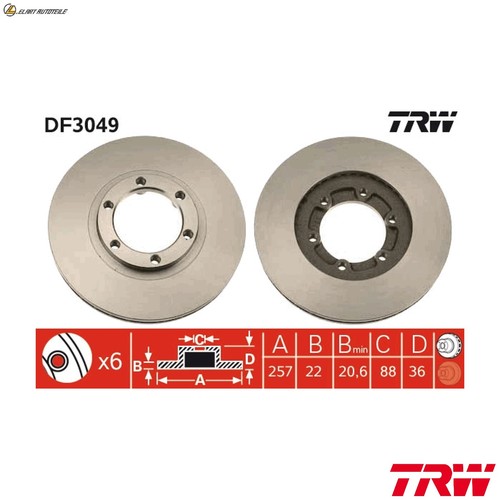Brake discs df3049 - brake,