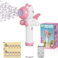 Babuloo Unicorn Bubble Wand for Kids, Automatic Bubble Machine Blower 5000+ Bub