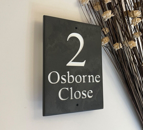 Deep engraved natural slate - engraved,