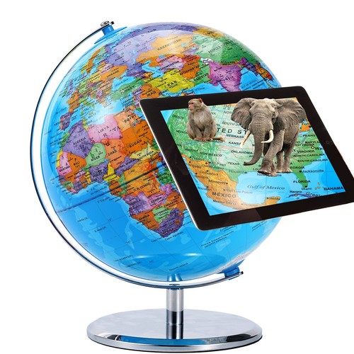 World map globe - 10'', on