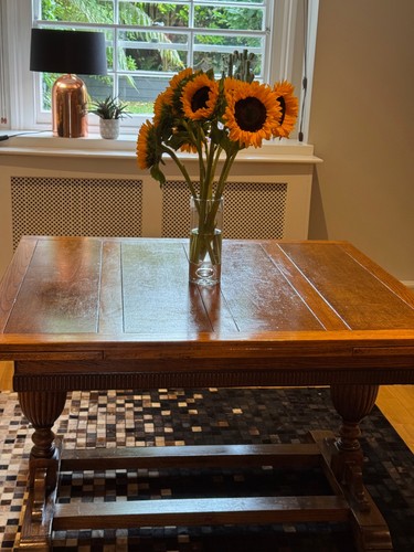 Carved oak extending refectory