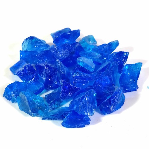 Aqua blue crushed glass - blue,