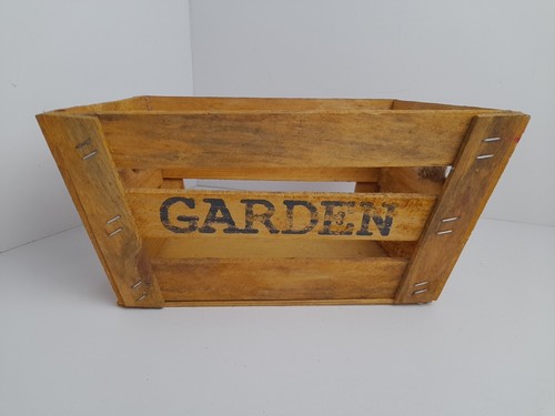 Rustic wooden garden crate - rustic,