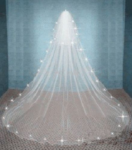 Tier white ivory veil - 2,