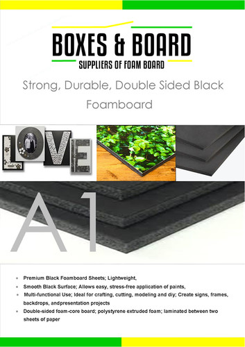 Black 5mm foamboard - 5mm,
