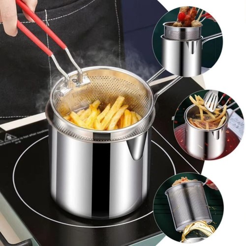 Stainless steel deep fryer - steel,