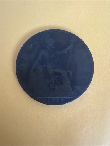 1916 king george one penny - 1916,