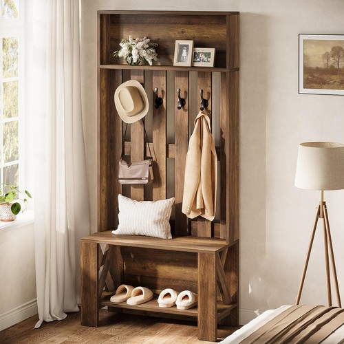Modern wooden hall tree - modern,