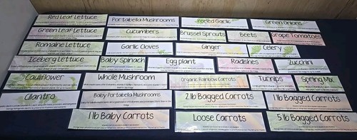 Variety produce labels - 61,