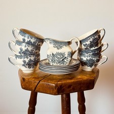 Asiatic Pheasants Wedgwood Teacup/Creamer Set Vintage x12