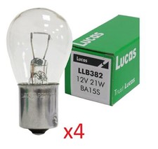 4x Lucas LLB382 12V 21W Bulbs