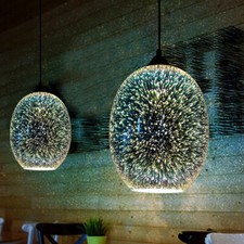 3D Colourful Glass Fireworks Ceiling Light Modern LED Pendant Hanging Light E27