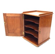 Antique Wooden Tabletop Desk Filing Cabinet / Storage Box / Cupboard c.1930