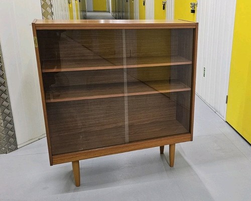 Mid century glazed bookcase - mid-century,