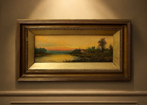 Cole signed antique - antique, sunset