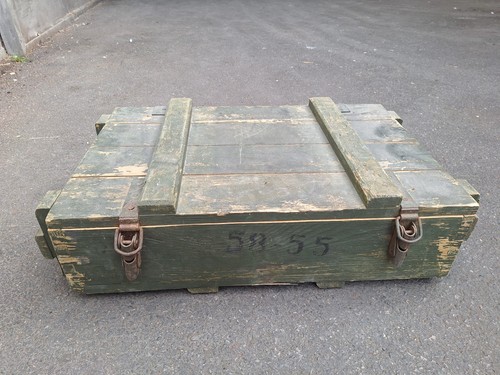 Vintage wooden military box - vintage,