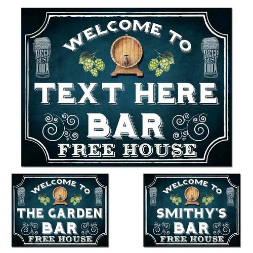 Personalised pub sign plaque - personalised,