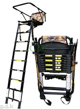 DEMO, 2.5M TELESCOPIC HIGH TREE LADDER,HIGH SEAT,FOLDING,STALKING,BACKPACK,RIFLE