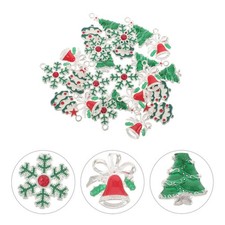  24pcs Christmas Charms: Alloy Pendants For Holiday Jewelry Necklace Bracelet