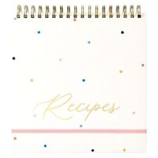 Busy B Blank Square Recipe File/Journal/Book - Cream With Multicoloured Dots 